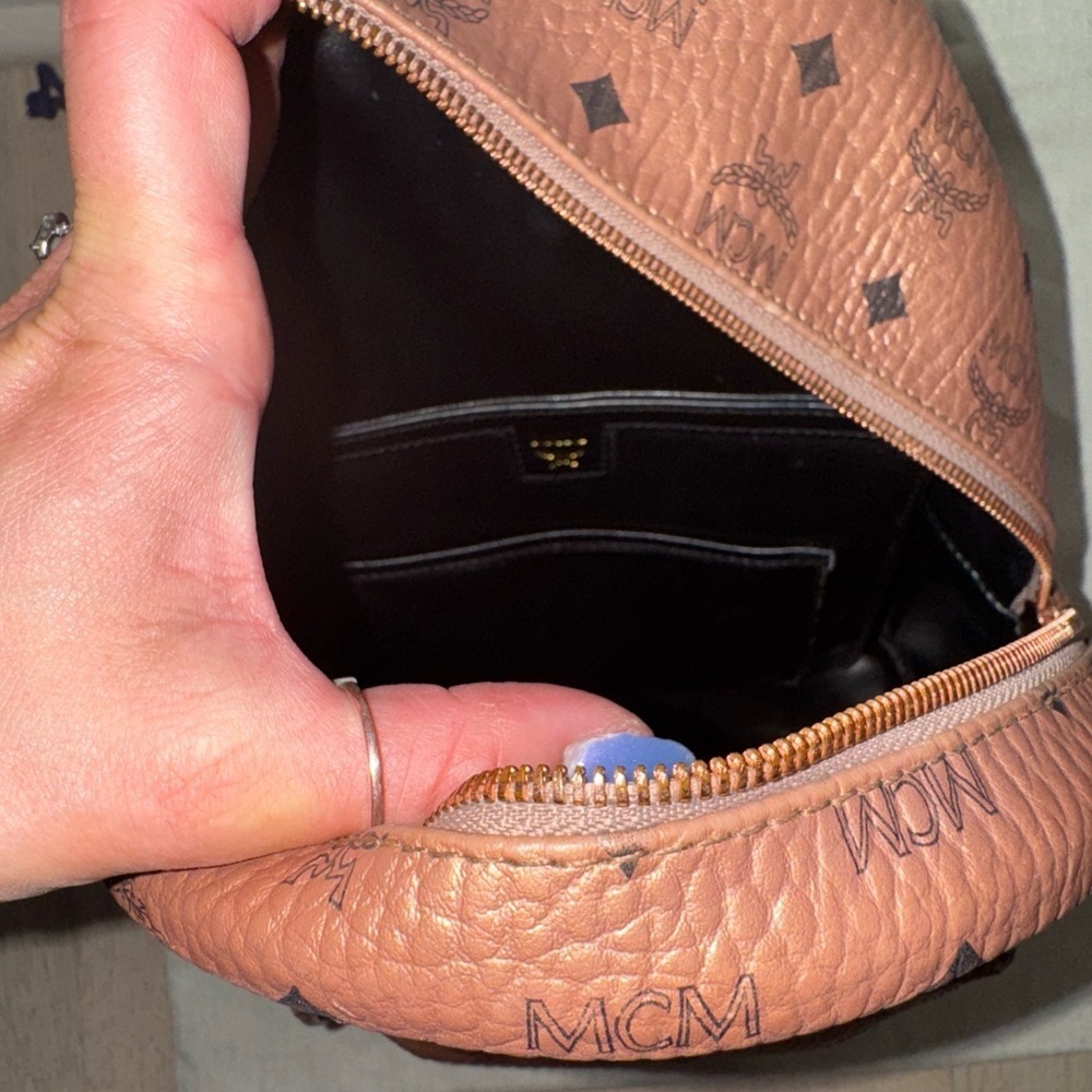 MCM Viestos Small Limited Edition Metallic Rose Studded Backpack $1080 - Picture 12 of 14